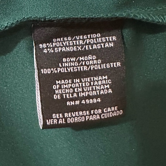 NWT R&M Richards Gown Women 14 Green Bow Front Column Maxi Dress Formal - Picture 10 of 11